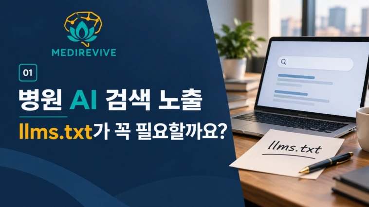 병원 AI 검색 노출, llms.txt와 특수 마크업이 꼭 필요할까?