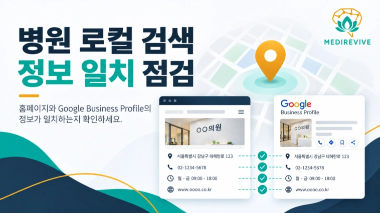 병원 로컬 검색, 홈페이지와 지도 정보가 다르면 무엇부터 고칠까?