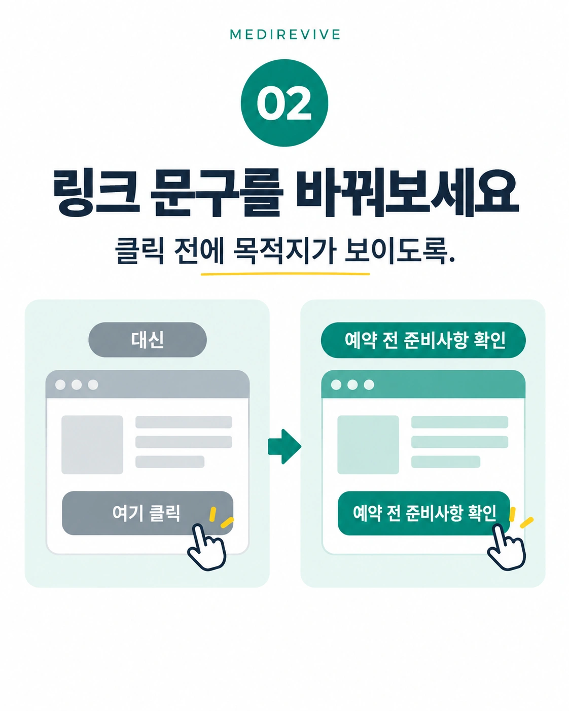 목적지가 드러나는 내부링크 문구