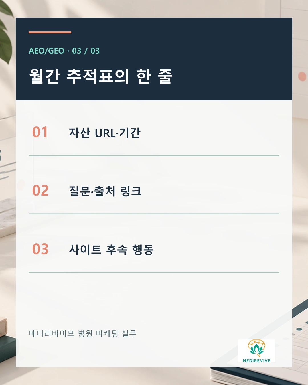 병원 AI 브리핑 인용 측정 점검 카드 3