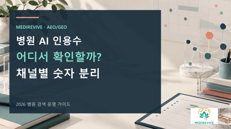 병원 AI 브리핑 인용수, 무엇을 어디서 확인해야 할까?
