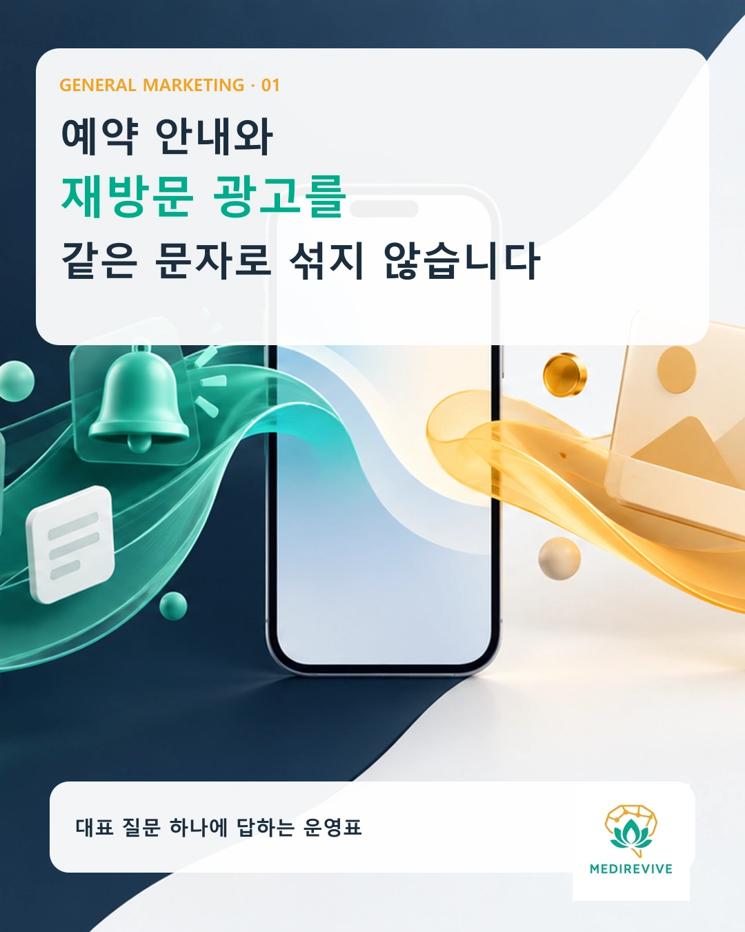 예약 안내 문자와 재방문 광고 문자의 목적 구분