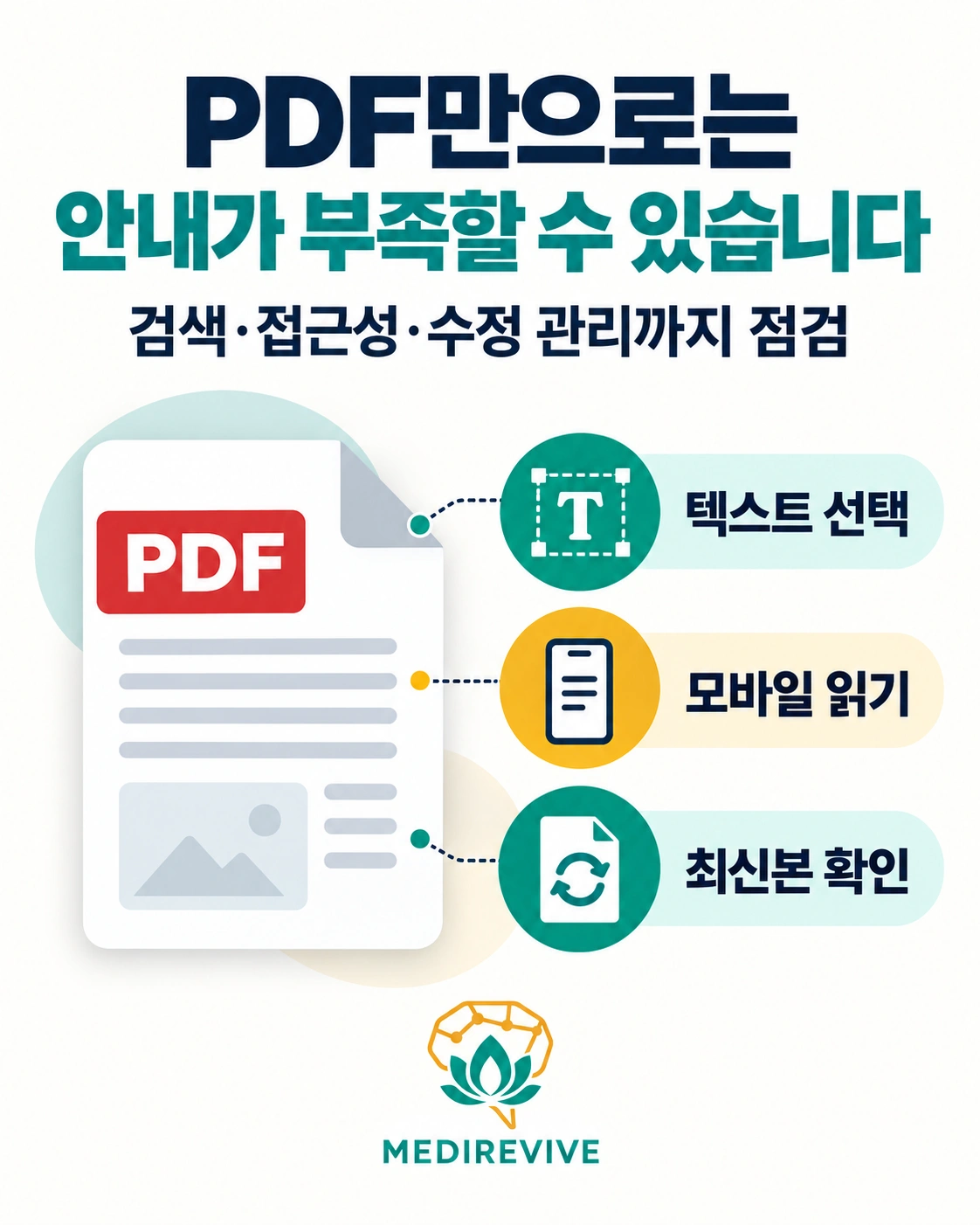PDF 안내의 읽기와 최신본 관리