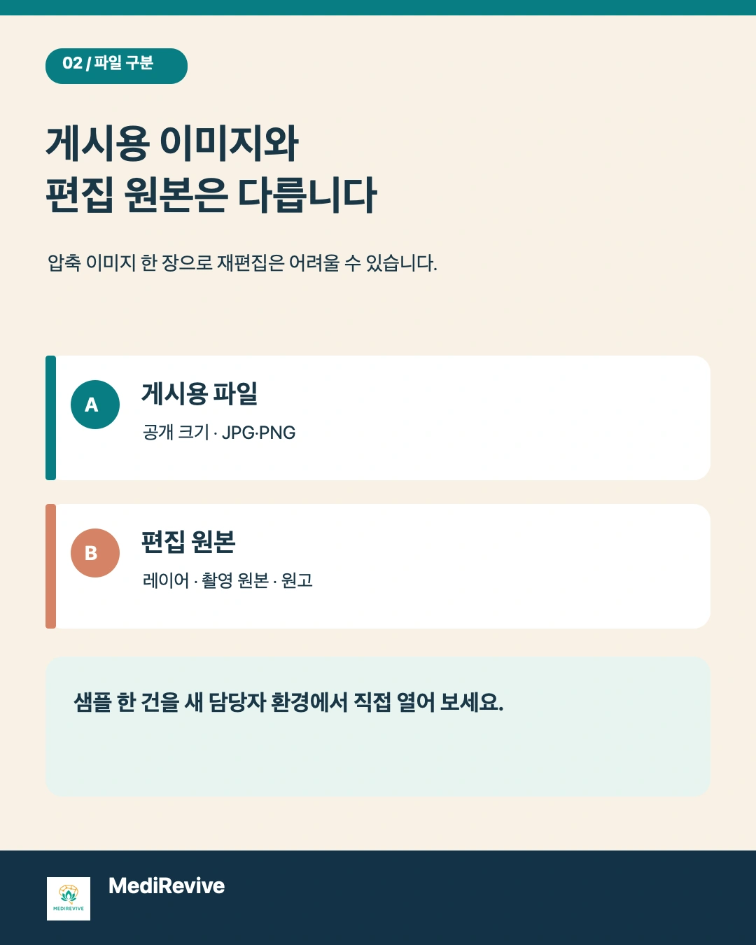 병원 마케팅 게시용 이미지와 편집 가능한 디자인 원본의 차이